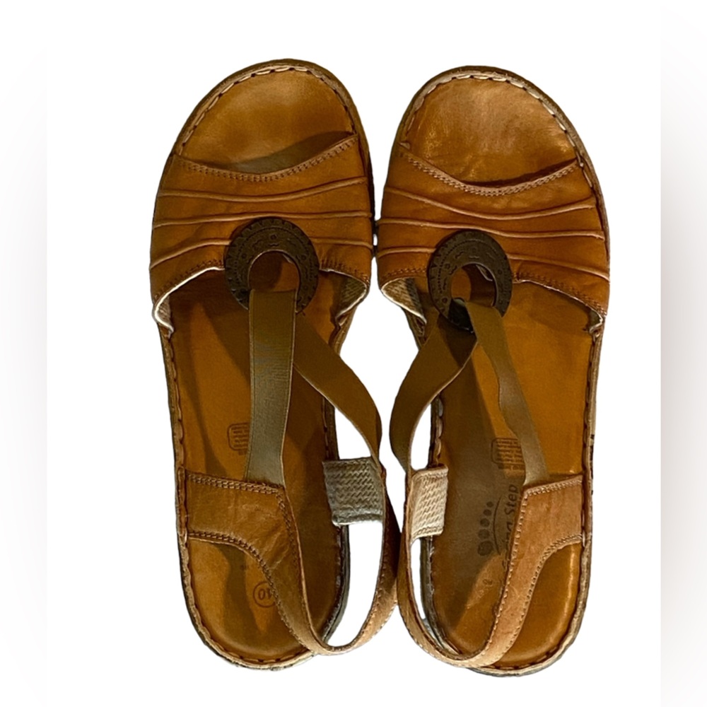 Spring Step Outdoor Tan Leather Hiking Sandals Shoes Size 10.5 Comfortable